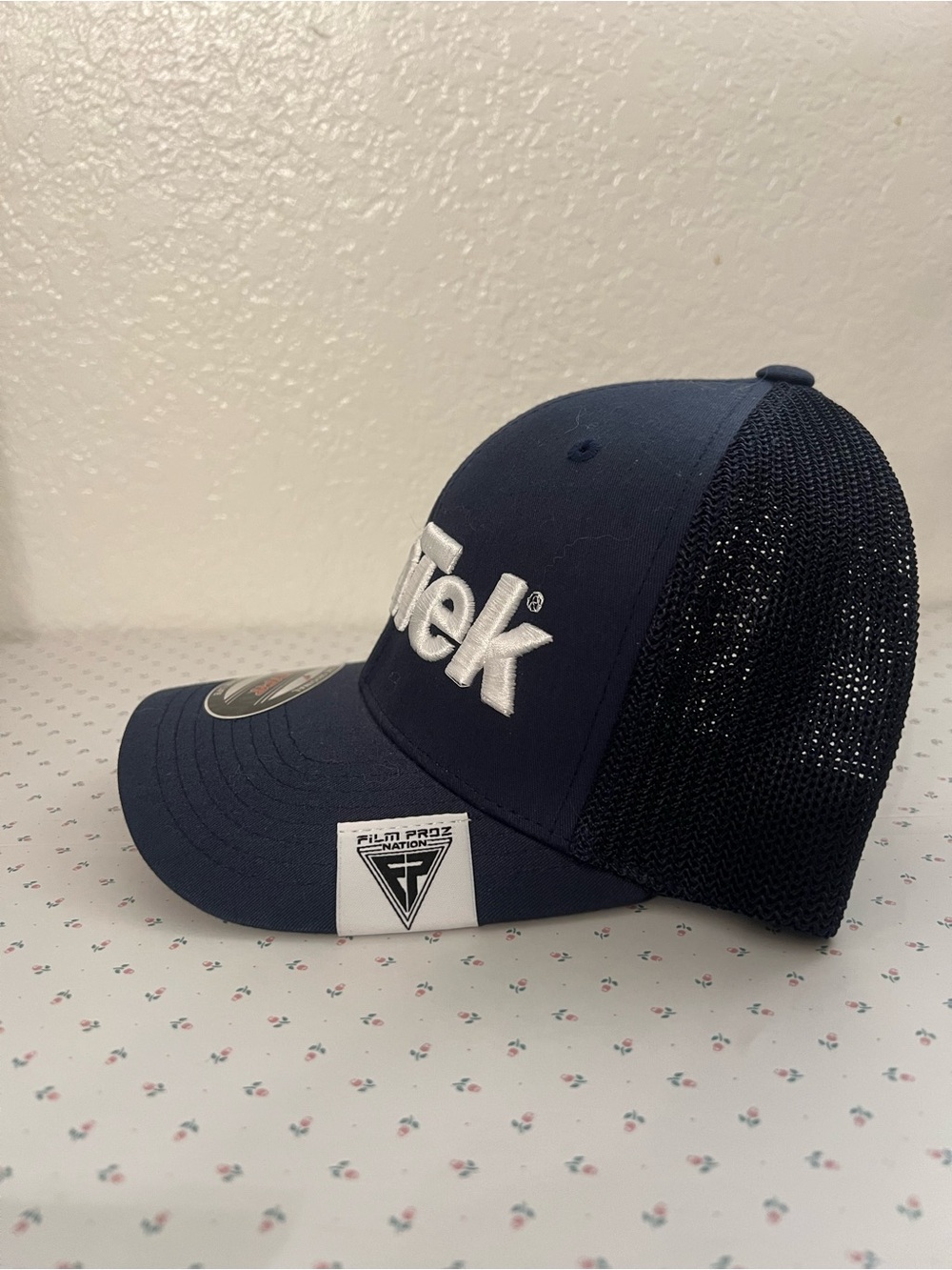 SunTek Navy Blue Flexfit Mesh Trucker Hat - Picture 4 of 6